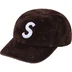Supreme Corduroy S Logo 6-Panel - Dark Brown (front)