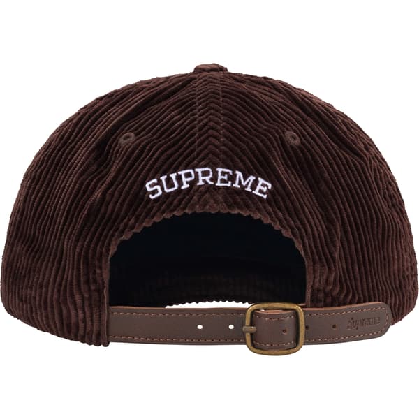 Supreme Corduroy S Logo 6-Panel - Dark Brown (front)