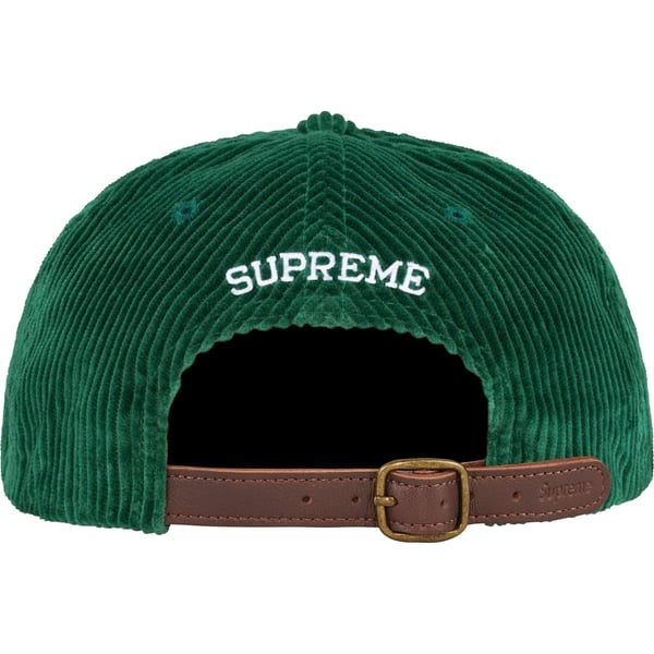 Supreme Corduroy S Logo 6-Panel - Green (front)