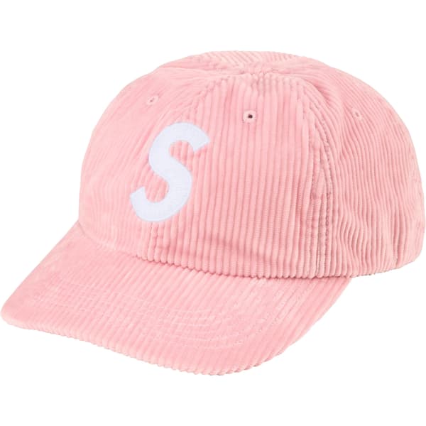 Supreme Corduroy S Logo 6-Panel - Light Pink (front)