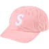 Supreme Corduroy S Logo 6-Panel - Light Pink (front)
