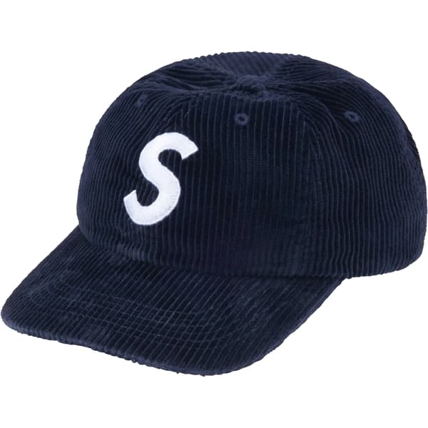 Supreme Corduroy S Logo 6-Panel - Navy (front)