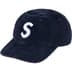 Supreme Corduroy S Logo 6-Panel - Navy (front)