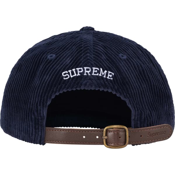Supreme Corduroy S Logo 6-Panel - Navy (front)