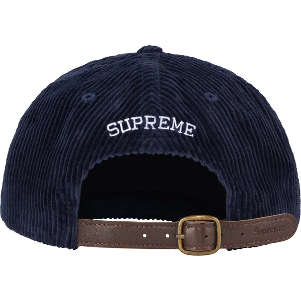 Supreme Corduroy S Logo 6-Panel - Navy (front)