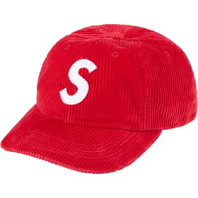 Supreme Corduroy S Logo 6-Panel Red