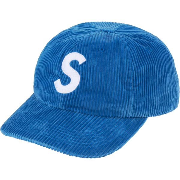 Supreme Corduroy S Logo 6-Panel - Royal (front)