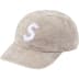Supreme Corduroy S Logo 6-Panel - Stone (front)