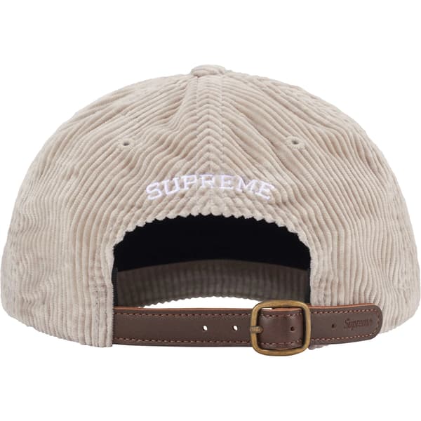 Supreme Corduroy S Logo 6-Panel - Stone (front)