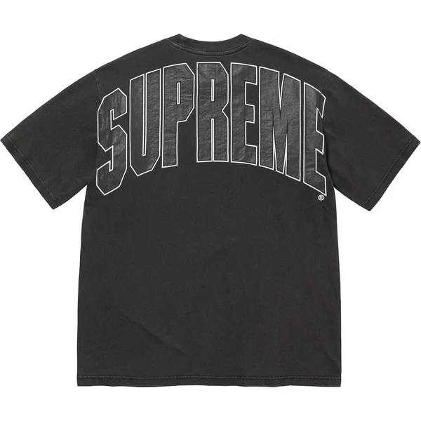 Supreme Cracked Back Arc S/S Top - Black (front)