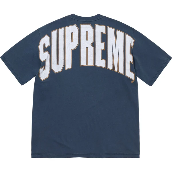 Supreme Cracked Back Arc S/S Top - Navy (front)
