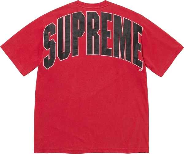 Supreme Cracked Back Arc S/S Top - Red (front)