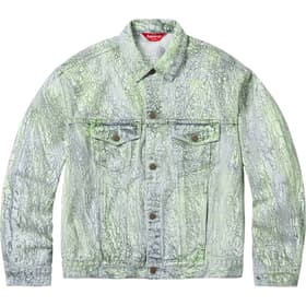 Supreme Crackle Denim Trucker Jacket Multicolor