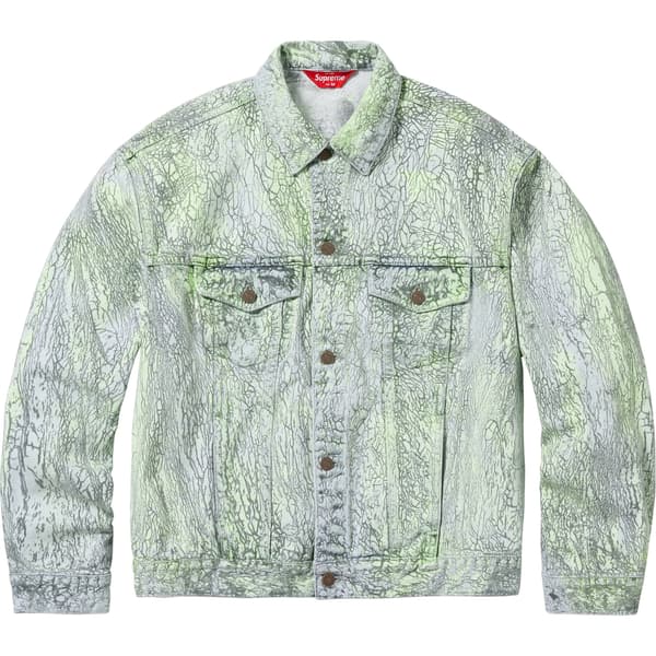 Supreme Crackle Denim Trucker Jacket - Multicolor (front)