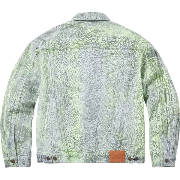 Supreme Crackle Denim Trucker Jacket - Multicolor (front)