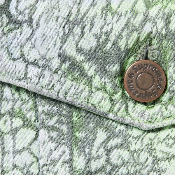 Supreme Crackle Denim Trucker Jacket - Multicolor (front)