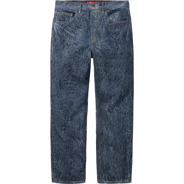 Supreme Crackle Regular Jean - Blue (front)