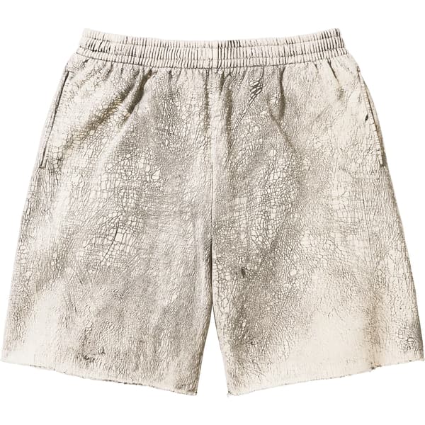 Supreme Crackle Sweatshort - Natural (front)