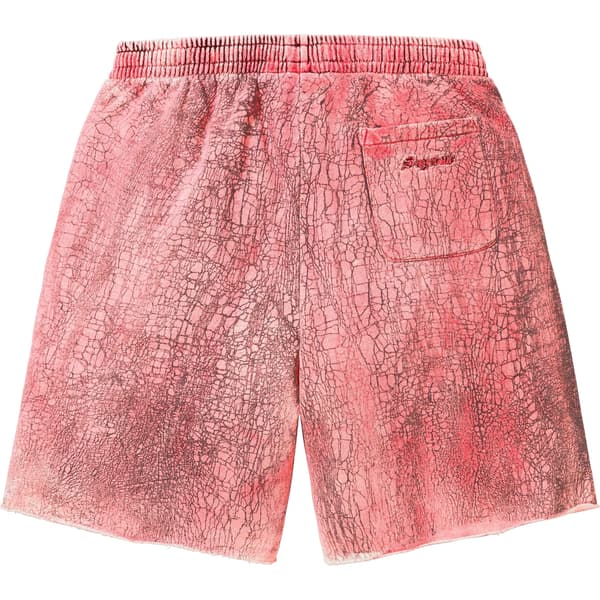 Supreme Crackle Sweatshort - Red (front)