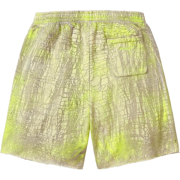 Supreme Crackle Sweatshort - Yellow (front)