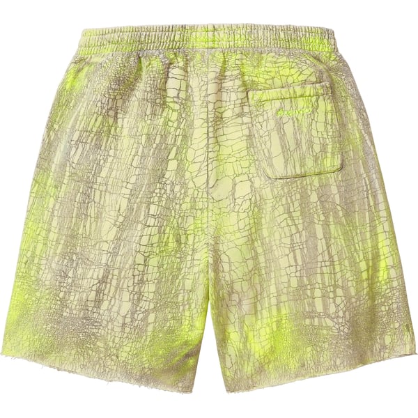 Supreme Crackle Sweatshort - Yellow (front)