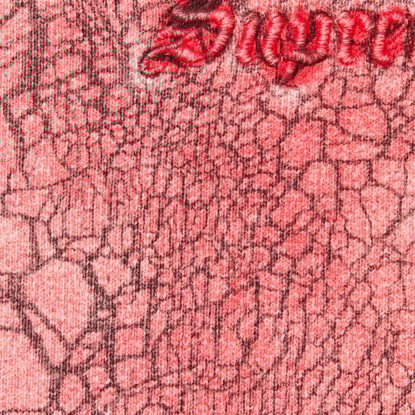 Supreme Crackle Zip Up Hooded Sweatshirt - Red (front)