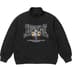 Supreme Crest Appliqué Half Zip Pullover - Black (front)