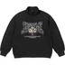 Supreme Crest Appliqué Half Zip Pullover - Black (front)