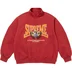 Supreme Crest Appliqué Half Zip Pullover - Dark Red (front)