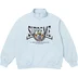 Supreme Crest Appliqué Half Zip Pullover - Light Blue (front)