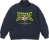 Supreme Crest Appliqué Half Zip Pullover - Navy (front)