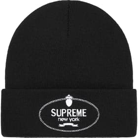 Supreme Crest Beanie Black