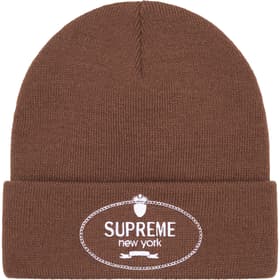 Supreme Crest Beanie Brown