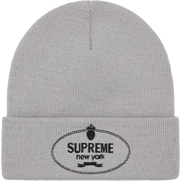 Supreme Crest Beanie - Grey (front)