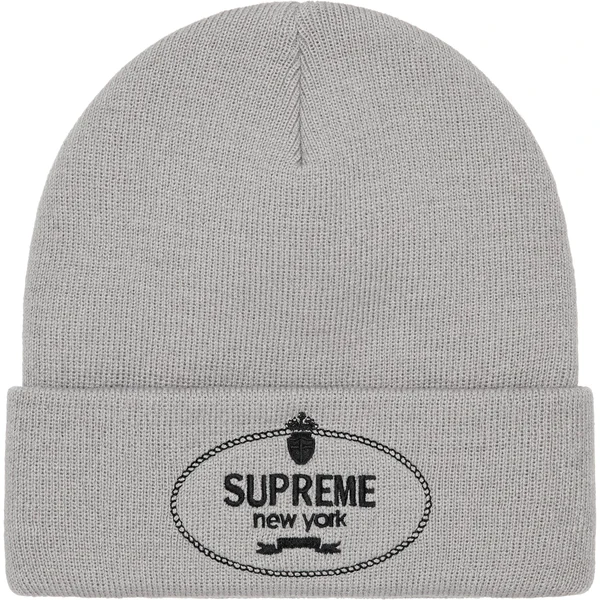 Supreme Crest Beanie - Grey (front)