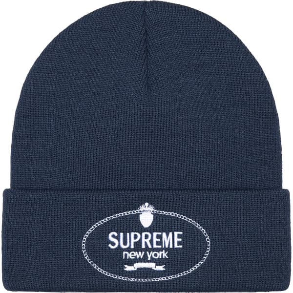 Supreme Crest Beanie - Navy (front)