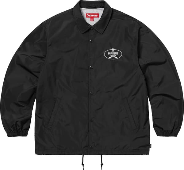 Supreme Crest Coaches Jacket - Black (front)