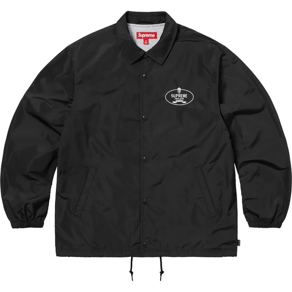 Supreme Crest Coaches Jacket - Black (front)