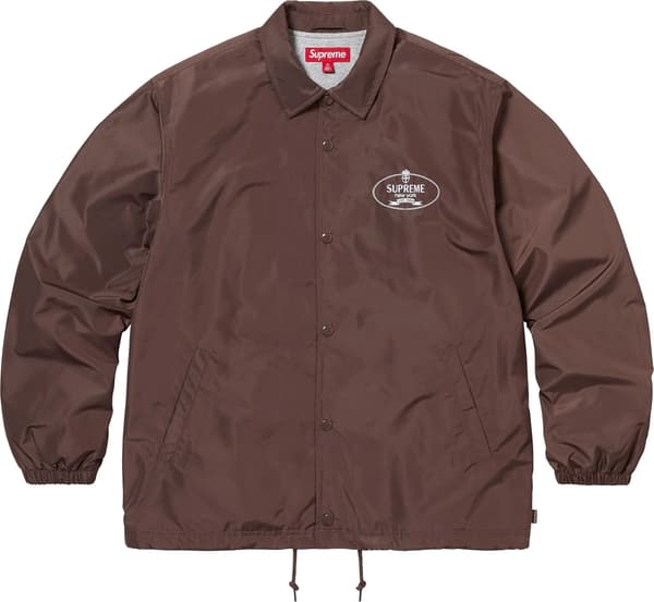 Supreme Crest Coaches Jacket - Brown (front)