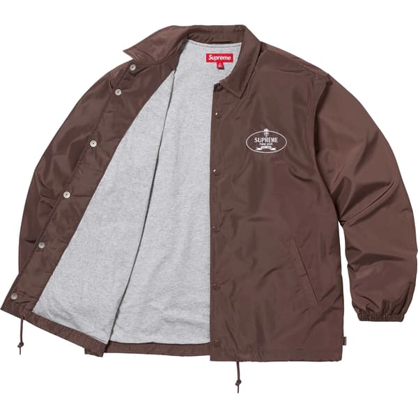 Supreme Crest Coaches Jacket - Brown (front)