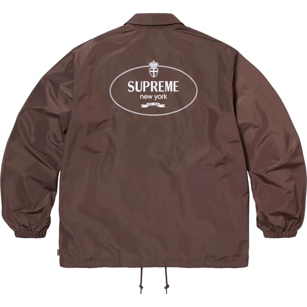 Supreme Crest Coaches Jacket - Brown (front)