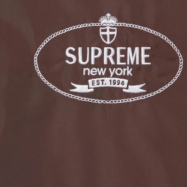 Supreme Crest Coaches Jacket - Brown (front)