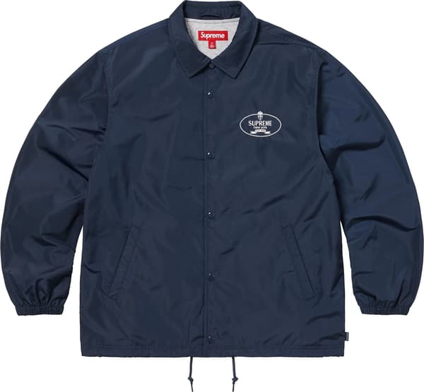 Supreme Crest Coaches Jacket - Navy (front)