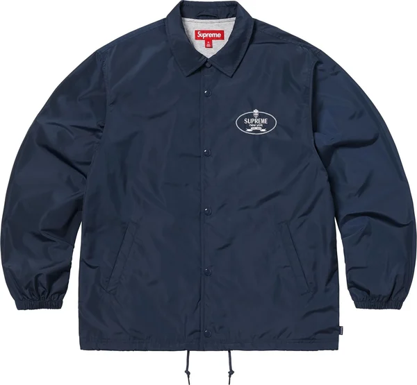 Supreme Crest Coaches Jacket - Navy (front)