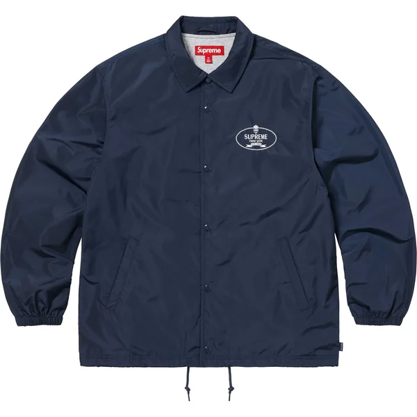 Supreme Crest Coaches Jacket - Navy (front)
