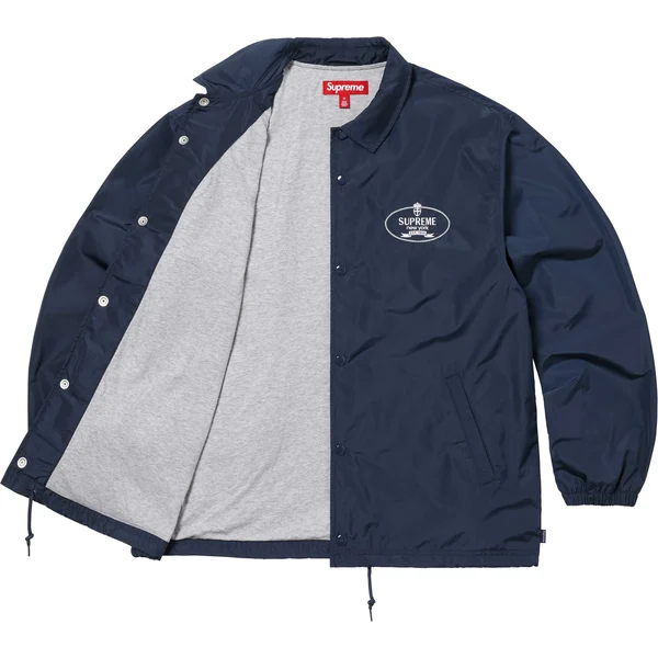 Supreme Crest Coaches Jacket - Navy (front)