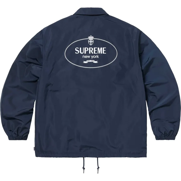 Supreme Crest Coaches Jacket - Navy (front)