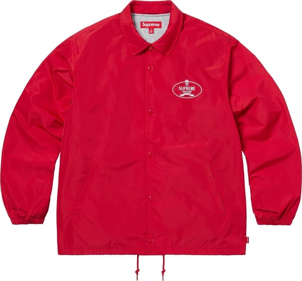 Supreme Crest Coaches Jacket - Red (front)