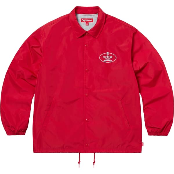 Supreme Crest Coaches Jacket - Red (front)