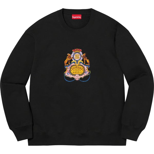 Supreme Crest Crewneck - Black (front)